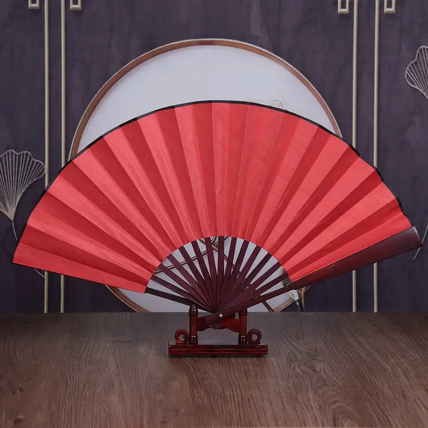 Large Red Hand Fan
