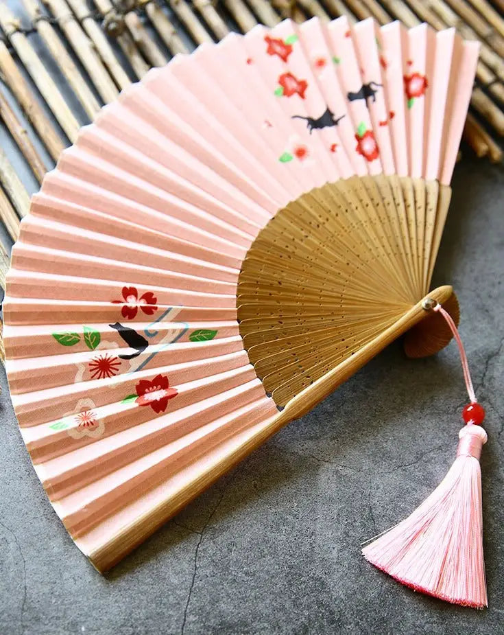 Sakura Cats Hand Fan