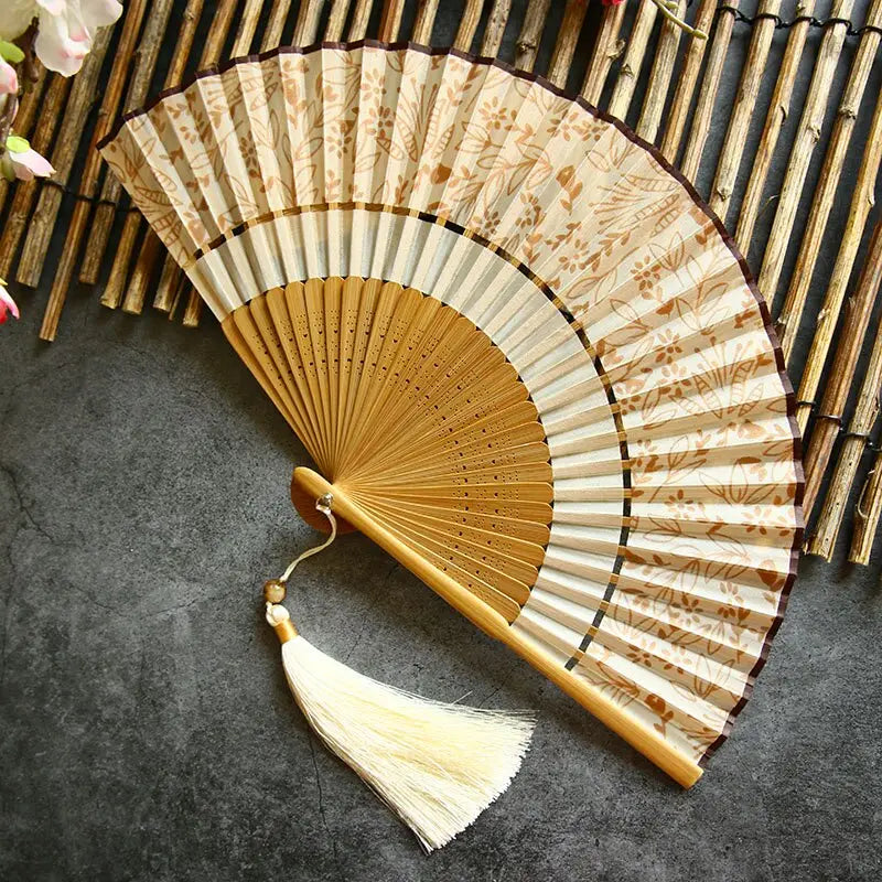 Vintage Cottage Hand Fan