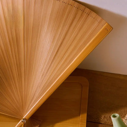 Beige Bamboo Hand Fan