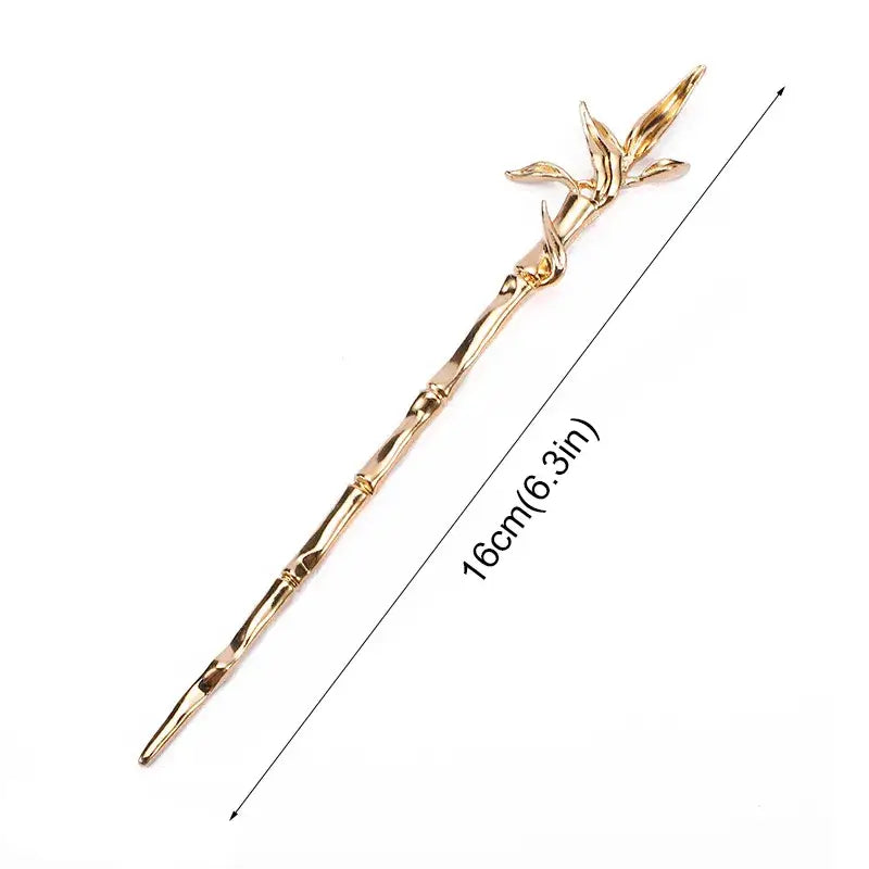 Golden Bamboo Hair Pin