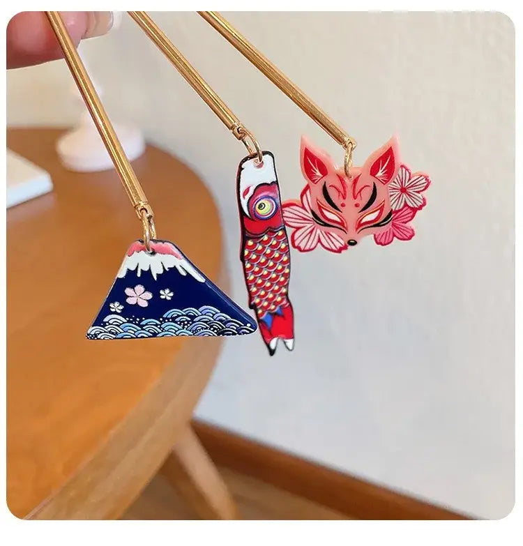 Koi Streamer Retro Hair Pin