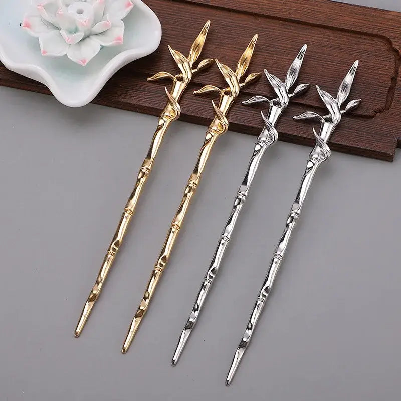 Golden Bamboo Hair Pin