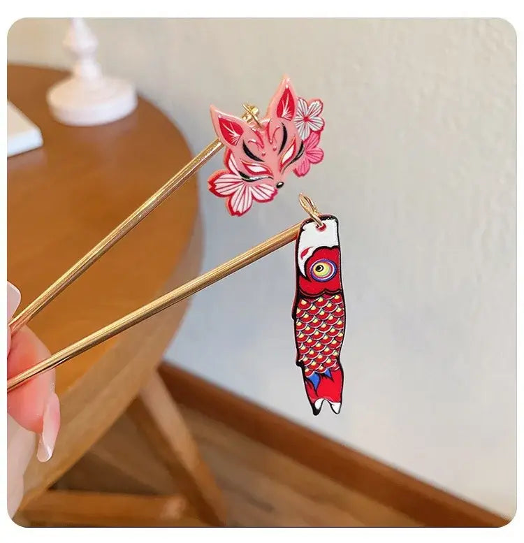 Sakura Fox Retro Hair Pin