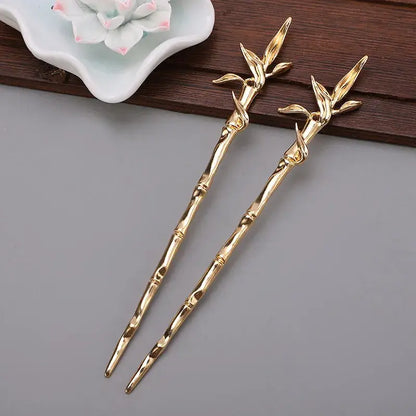 Golden Bamboo Hair Pin