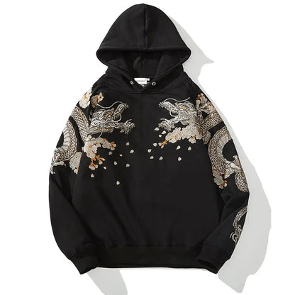 Golden Moon Dragon Embroidery Hoodie – 🈹 JAPAN BOX Golden Moon Dragon Embroidery Hoodie – 🈹 JAPAN BOX