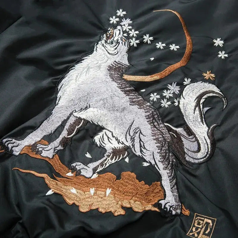 Wolf Spirit Bomber Jacket S Polyester