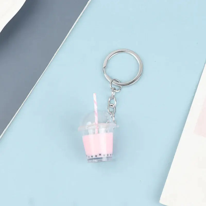 Liquid Bubble Tea Keychain