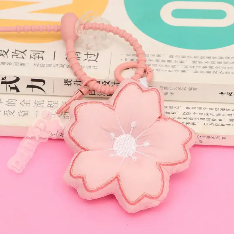 Cherry Blossom Plush Keychain