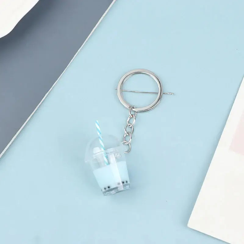 Liquid Bubble Tea Keychain