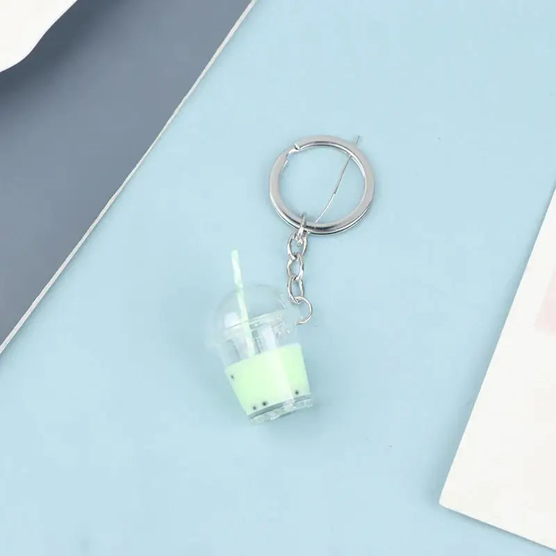 Liquid Bubble Tea Keychain