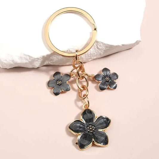 Porte-clés Fleurs de Sakura noires