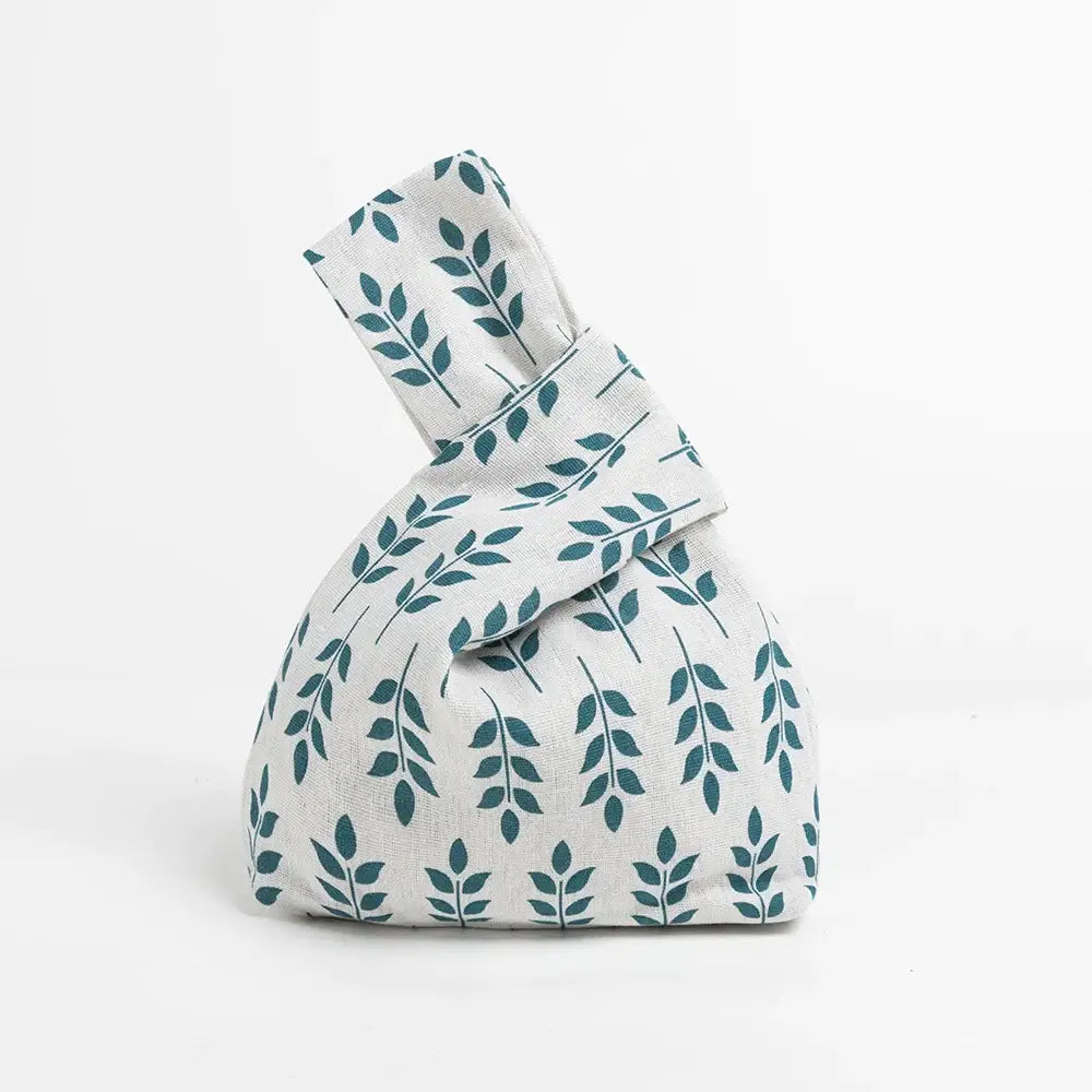 Leaves White Knot Bag