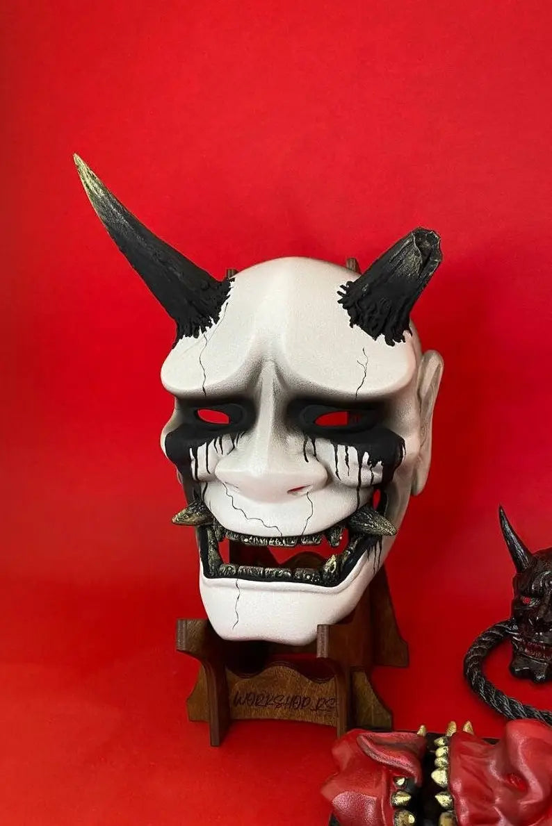 Crying White Hannya Demon Mask