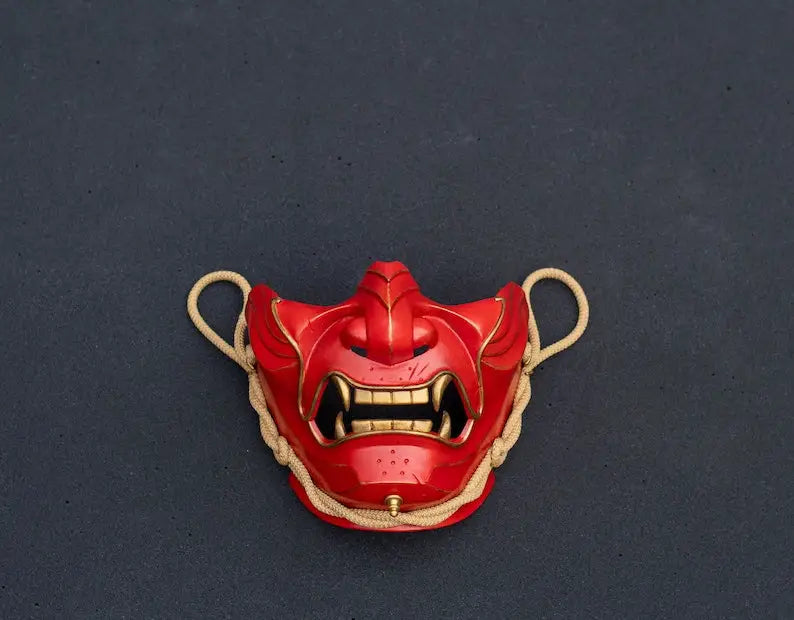 Maschera Oni Samurai del Fantasma Rosso di Tsushima