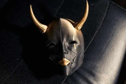 Black & Gold Hannya Demon Mask