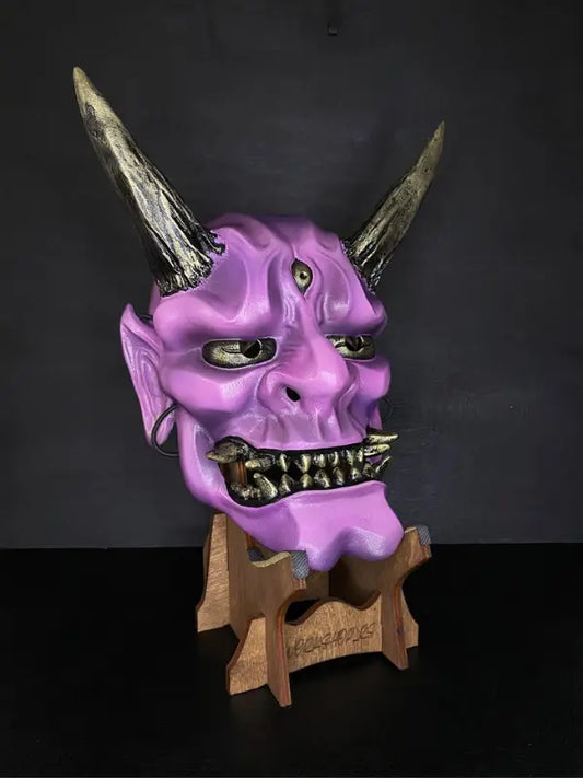 Masque de démon Oni violet
