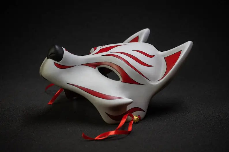 Masque mythique de renard Kitsune