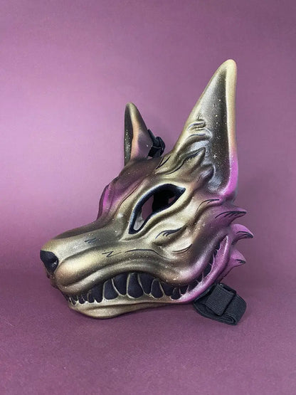 Starry Sky Kitsune Fox Full Face Mask