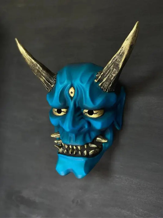 Masque de démon Oni bleu