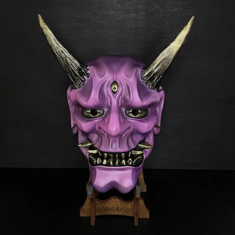Masque de démon Oni violet