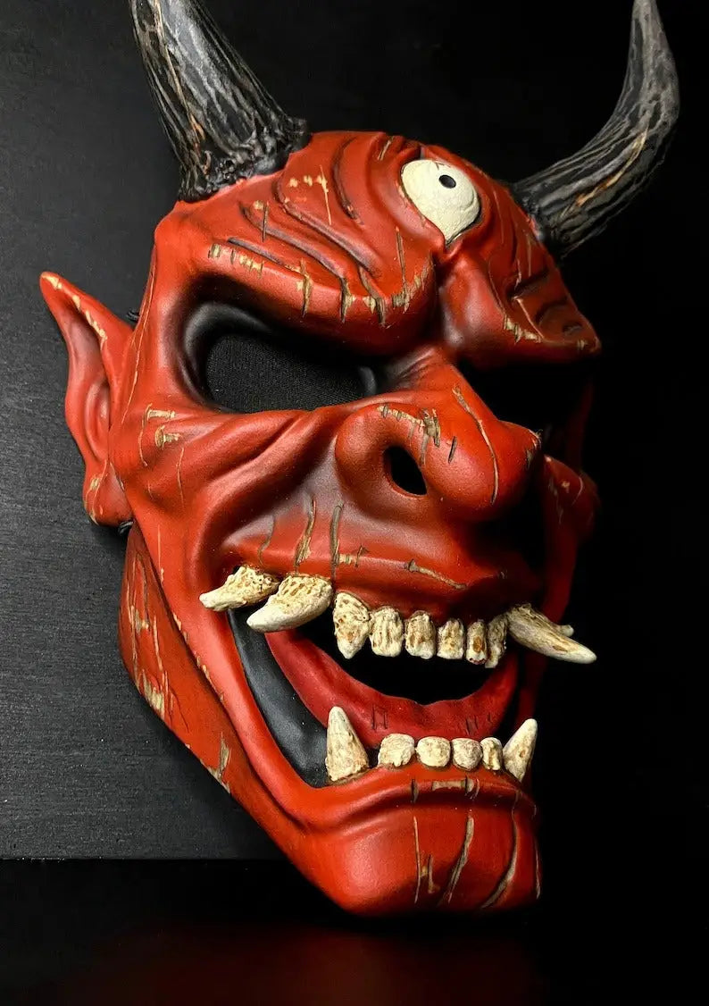 Red Oni Yokai Mask