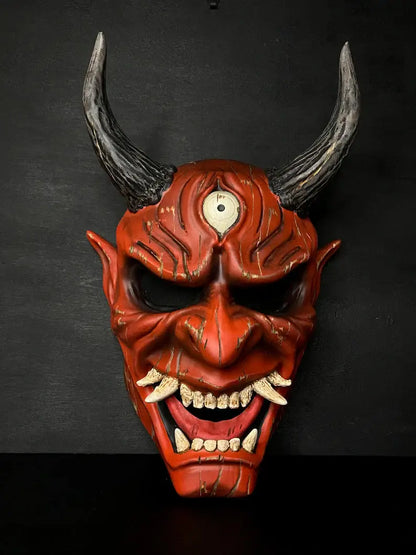 Red Oni Yokai Mask