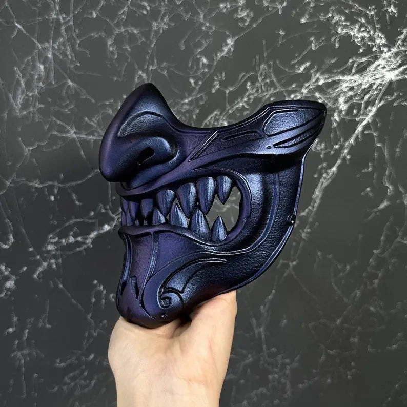 Neon Oni Ronin Samurai Mask