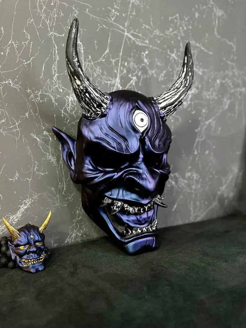 Neon Night Oni Yokai Mask