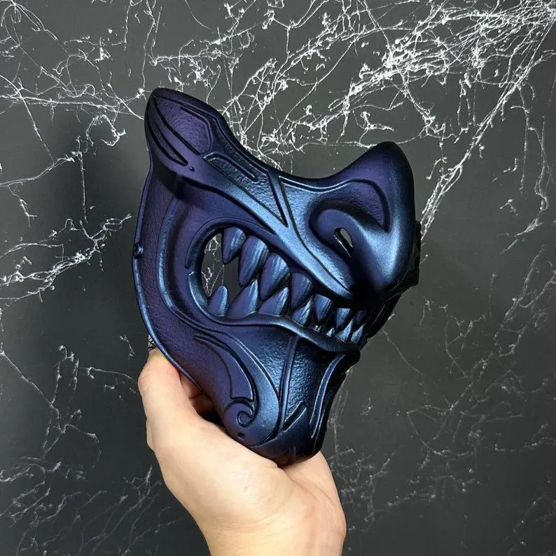 Neon Oni Ronin Samurai Mask