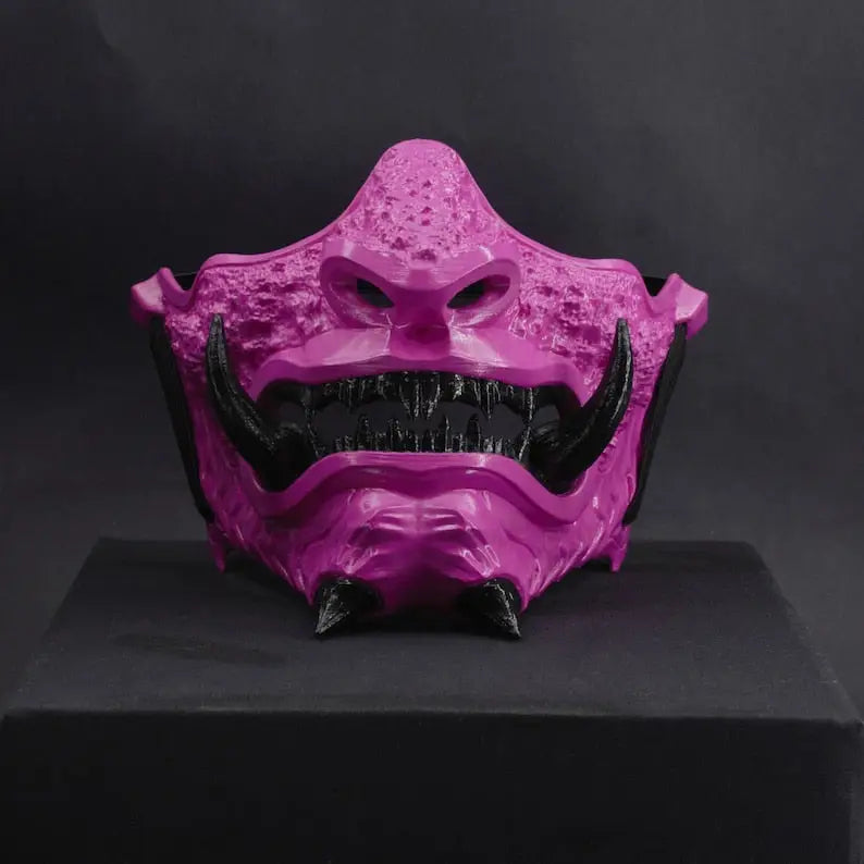 Pink Demon Samurai Oni Mask