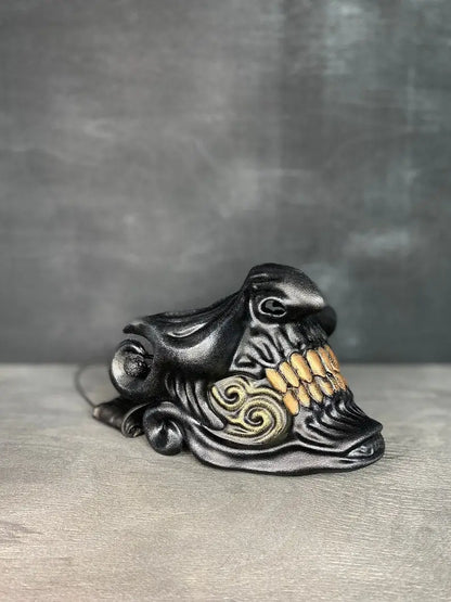 Black Oni Ronin Samurai Mask