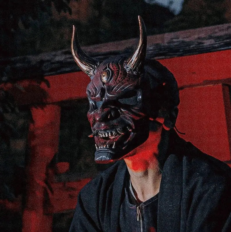 Hellfire Oni Yokai Mask