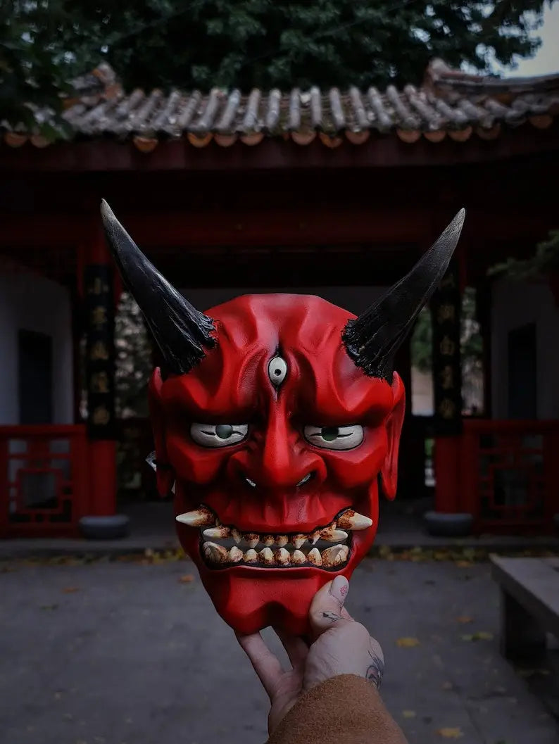 Maschera da demone Oni rosso