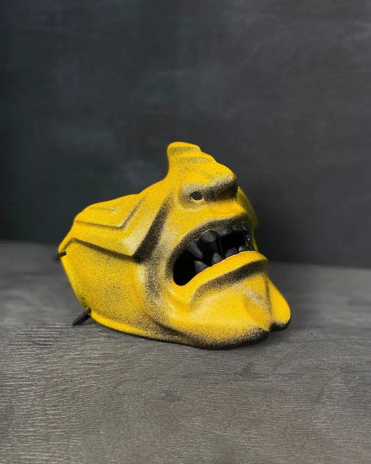 Yellow Oni Samurai Menpo Mask