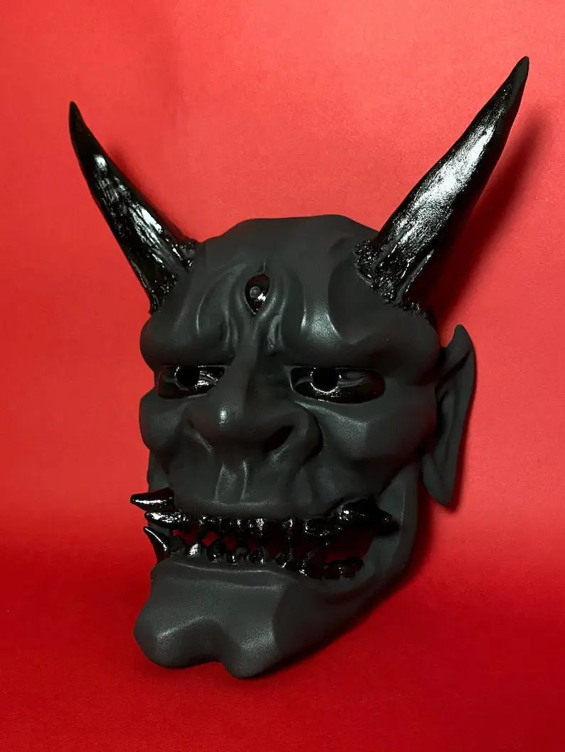 Black Oni Demon Mask