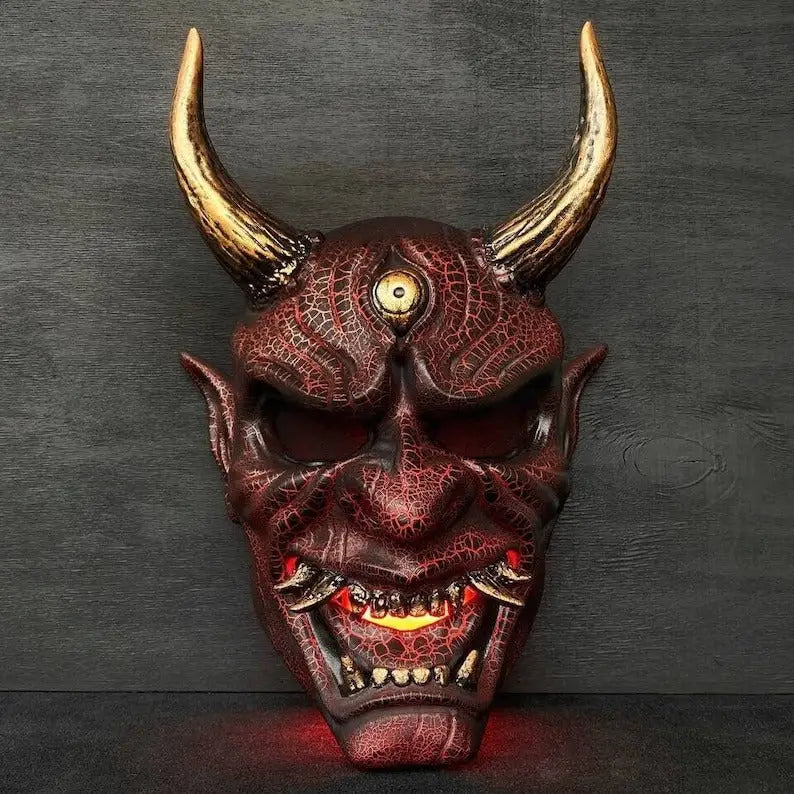 Hellfire Oni Yokai Mask