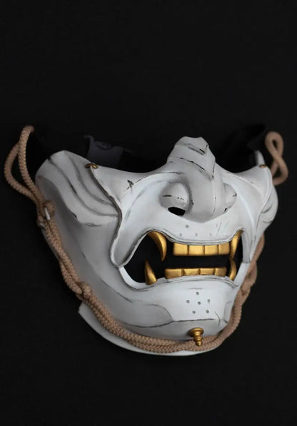 White Ghost of Tsushima Samurai Oni Mask