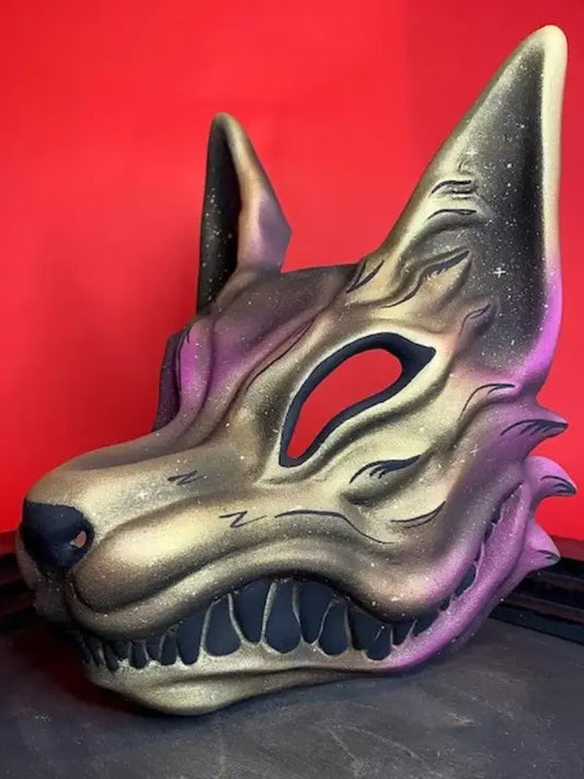 Maschera integrale cielo stellato Kitsune Fox