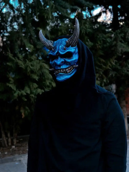 Blue Oni Skull Mask