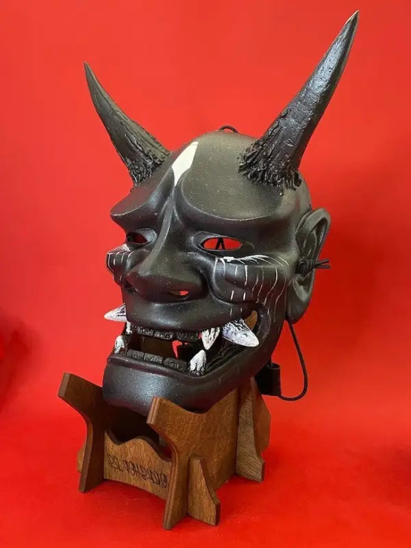 Crying Black Hannya Demon Mask