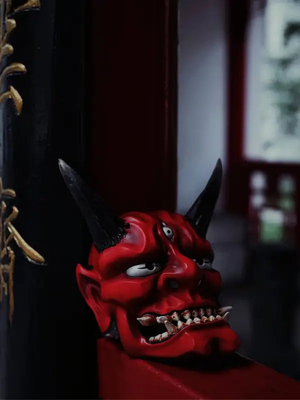 Masque de démon Oni rouge