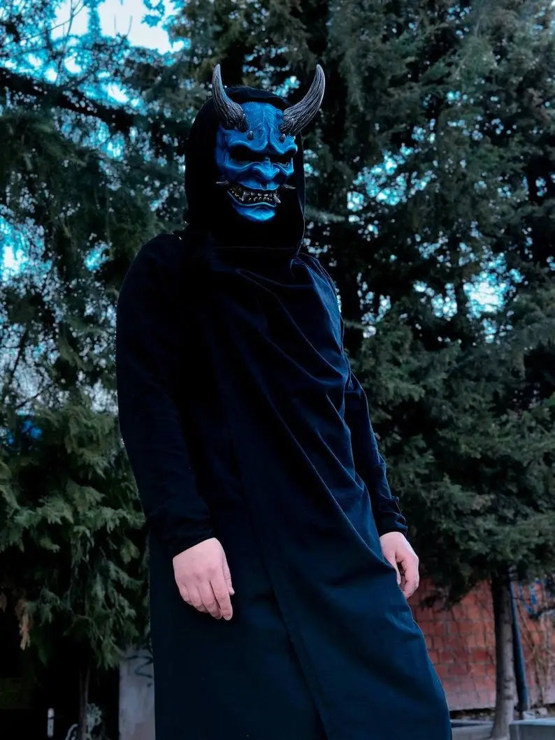 Blue Oni Skull Mask