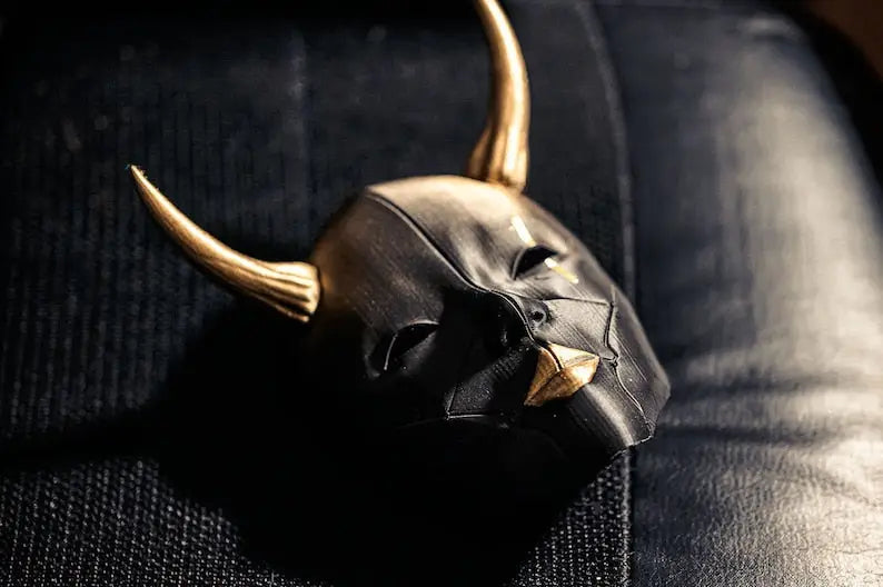 Black & Gold Hannya Demon Mask