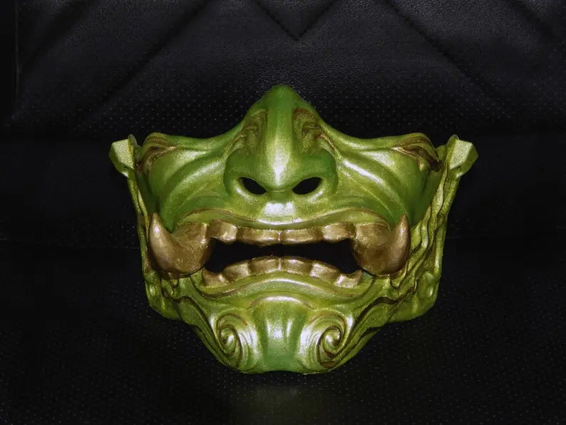 Maschera da Samurai Oni Verde Zombie