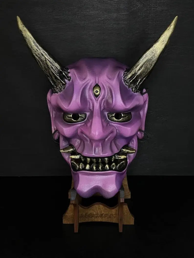 Máscara De Demonio Oni Púrpura