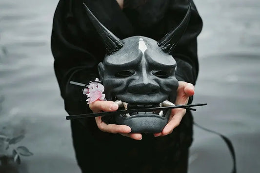 Black Hannya Demon Mask