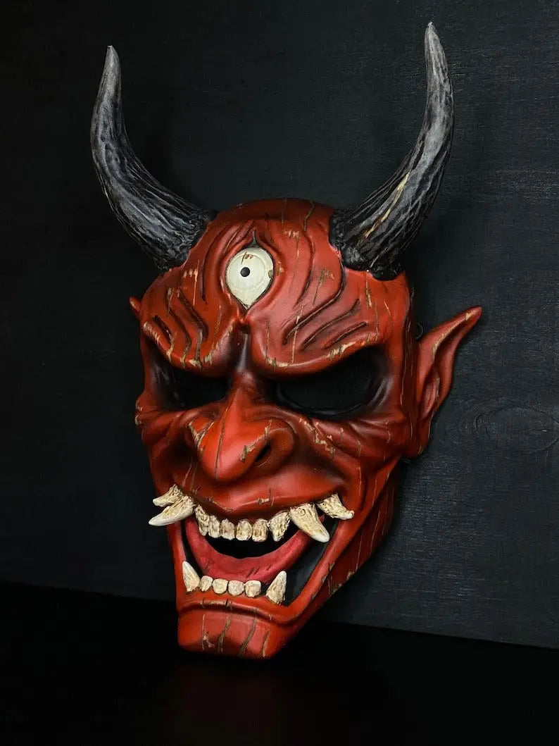 Red Oni Yokai Mask