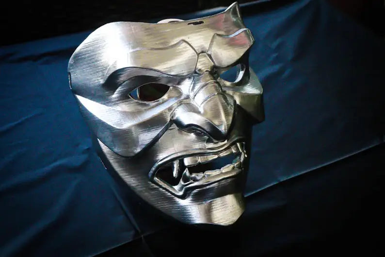 Masque de samouraï intégral Silver Oni