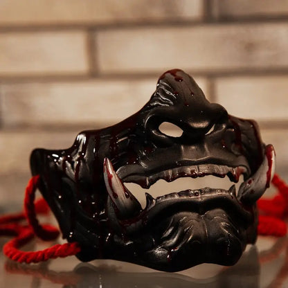 Bloody Oni Demon Samurai Mask